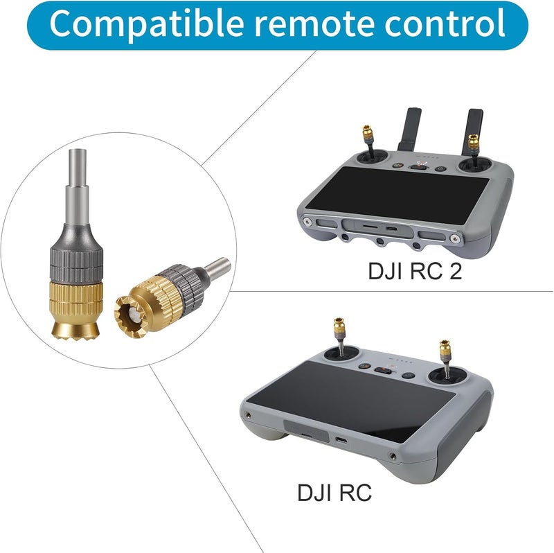 Hanatora Extension Joysticks Stick for DJI RC,RC 2(Flip,Neo,Air 3S/3,Mini 5/4/3 Pro,Mini 3,Mavic 3 Classic/Pro Drone Controller), Aluminum Long Joy Sticks Thumb Accessories - Image 2